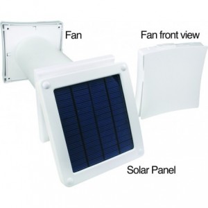 Solar Powered Ax. Vent Fan C/W Solar Panel