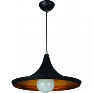 230VAC 40W 1XE27 Pendant BLACK/GOLD 360MM Dia.