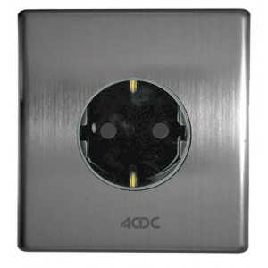 Schuko Socket 16A S/STEEL For 3X3 Box