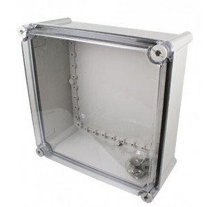ENCLOSURE 340x280x130 CLEAR SCREW LID IP66