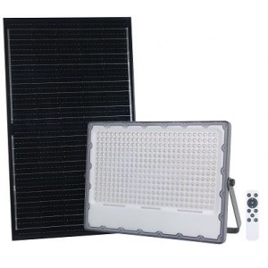 SOLAR 500W LED FLOODLIGHT C/W 50W PV PAN 5V/50aH BAT&amp;REMOT