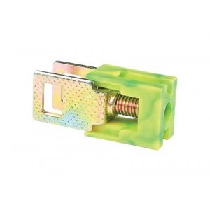 Terminal C/W Ins. Cap GREEN/YELLOW-EARTH 16MM