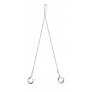 Crimped Eyelet To 2 X 18MM Spring Look Hooks