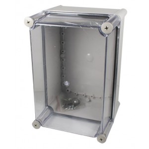 ENCLOSURE 280x190x180 CLEAR SCREW LID IP66
