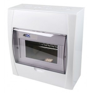 WHITE DB 8-12WAY SURFACE FOR 13mm MCBs