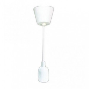 White Pp Ceiling Rose And Silicon Lamp Cup-large TYPE-E27