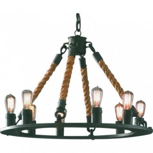 Ã˜600mm HEMP ROPE PENDANT LIGHT-8 x E27