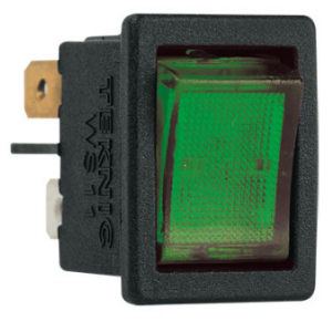 Rocker Switch 6A Spst Green ON/OFF With Lamp