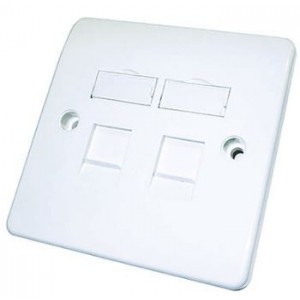 3X3 Cover Plate Double Port RJ45 Empty