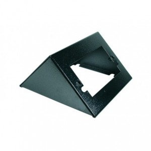 Black Metal Surface Double Socket Base
