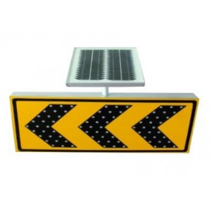 Warning Light Left Chevron Red SOLAR/6V 20AH 144LED