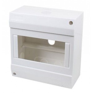 White Modular Din Db 4-WAY Surface Mount