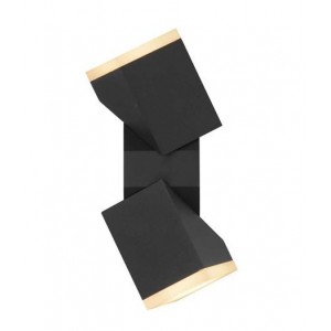 2 X 13W 240VAC Black UP-DOWN Adjustable Wall Light