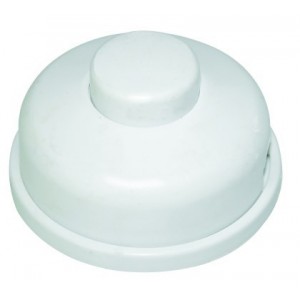 IN-LINE White Foot Switch 1AMP