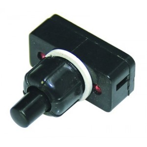 Latching Black Pushbutton 1 Amp