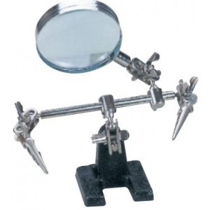 Magnifying Glass With Holding Spring Clips