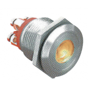 LED Amber ILLUM.S/TEEL Push Button