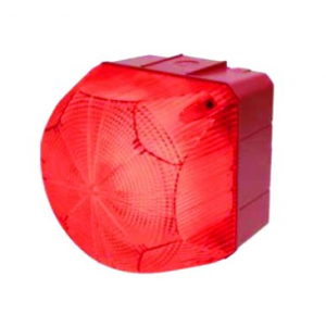 24-48VAC/DC STEADY/FLASHING RED BEACON 132x132x137mm 1Hz