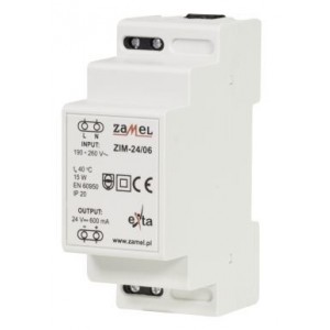 190-260VAC/24VDC 600mA POWER SUPPLY IP20