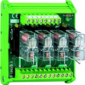 4-WAY 2C/O 12VDC Relay Board C/W Housing