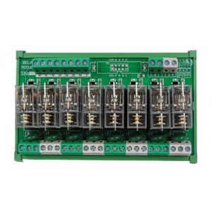 8-WAY 2C/O 24VAC 5A Relay Board C/W Housing