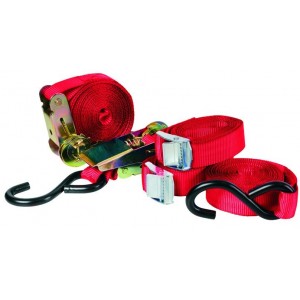 2PC Ratchet Tie Down Strap 25MM X 5M Set