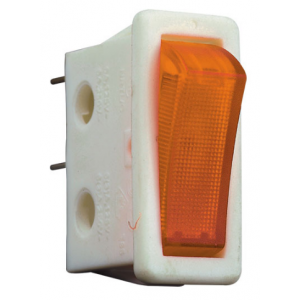 Rocker Switch Amber Spst 230V Lamp