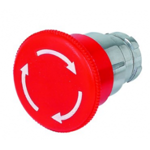 RED EMERG PBTN TWIST REL HEAD 40mm