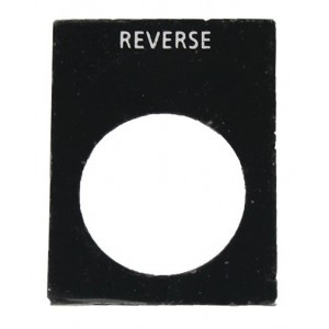 Reverse Black Aluminium Legend Plate