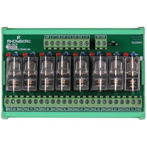 8-WAY 1C/O 12VDC 10A Relay Board Closed Base