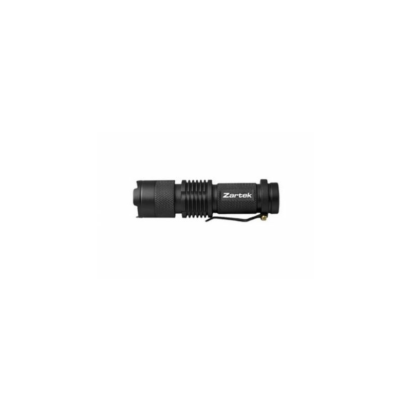 Zartek ZA-491 LED Aluminium Torch, 100 Lumen, Zoom, 1 AA Battery Included