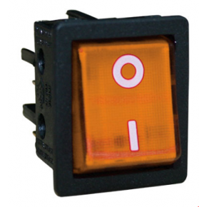 Rocker Switch Dpst Orange No Lamp