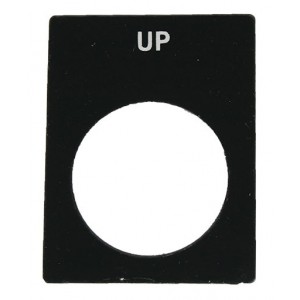 Up Black Aluminium Legend Plate