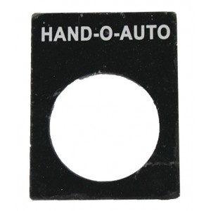 HAND-O-AUTO Black Aluminium Legend Plate