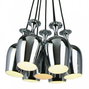 230V 7X60W E27 Pendant Light Chrome