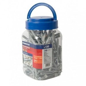 HAMMER-IN Fixing 8X60MM Cyl Head With Screws X130 Per Jar