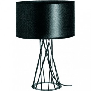 230VAC 40W 1XE27 Table Lamp And Shade Black