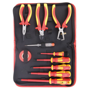 Vde 1000V 10 Piece Tool Set + Carry Bag