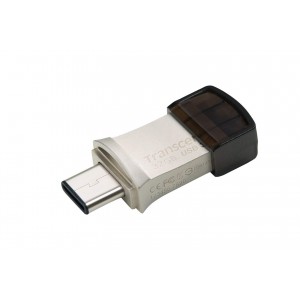 Transcend TS32GJF890S 32GB  JetFlash 890 USB-C & USB 3.1 OTG Flash Drive - Silver