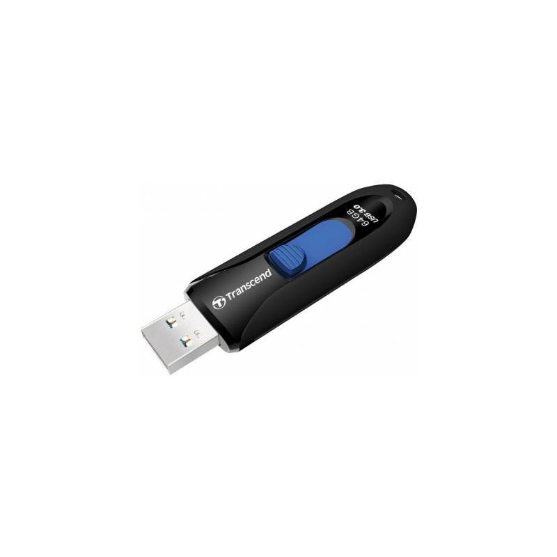 Transcend TS64GJF790K JetFlash 790K 64GB Black & Blue USB 3.1 Capless Flash Drive
