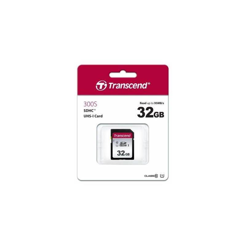 Transcend TS32GSDC300S 300S 32GB SDHC Class 10 UHS-I U1 Memory Card