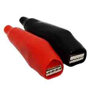 10A BLACK &amp; RED ALLIGATOR CLIP SET