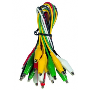 SET OF 2x5 COLOURED ALLIGATOR CLIP LEADS