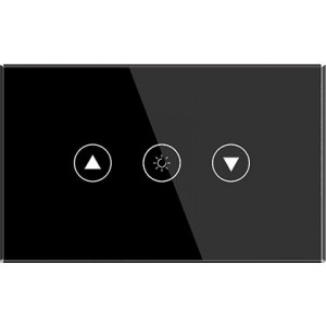4 x 2 BLACK DIMMER SWITCH GLASS PLATE