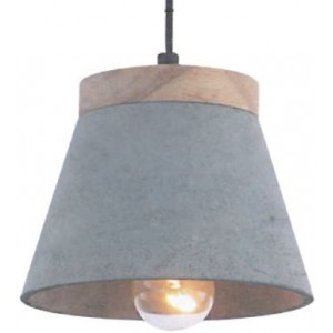 230VAC 60W 1XE27 Pendant Concrete And Wood 160DIA.