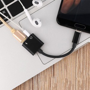 2-in-1 USB Type-C to 3.5mm Headphone Audio Jack Charging Cable Adapter + USB 3.0 Male Converter Adapter