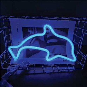 Dolphin LED Neon Motif Blue 3XAA/USB