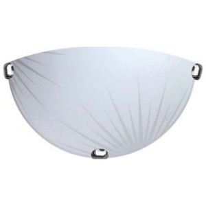 12" Half Moon- E27- Metal Body- Glass Cover Wall Mount