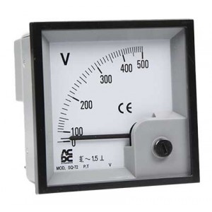 Voltmeter 0-500V AC