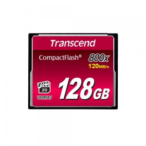 Transcend TS128GCF800 128GB CompactFlash Memory Card 800x 